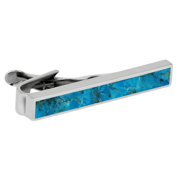 Totally Turquoise Gift Set - Kingman Turquoise Cuff Links And Tie Clip Bundle - Jewelry by Johan
