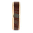 Petrified Wood Wedding Band in Rose Gold-4083 - Jewelry by Johan