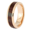 Petrified Wood Wedding Band in Rose Gold-4083 - Jewelry by Johan