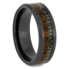 Men's Wedding Band with Antler & Ironwood - Jewelry by Johan