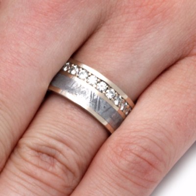 White Gold Moissanite Eternity Band-2269 - Jewelry by Johan
