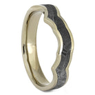 Gibeon Meteorite Shadow Band for Twist Engagement Rings-4131 - Jewelry by Johan