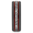 Men's Wedding Band with Meteorite and Red Box Elder Burl Wood-4152 - Jewelry by Johan