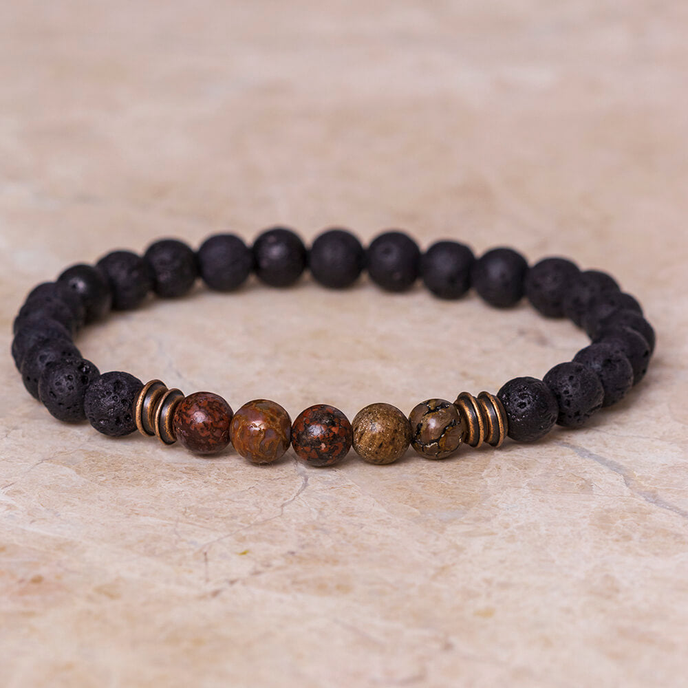 Penton Dinosaur Bone Bead Bracelet, In Stock-4163 - Jewelry by Johan