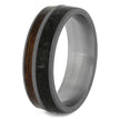 Whiskey Oak and Dino Bone Men's Wedding Band-4168 - Jewelry by Johan