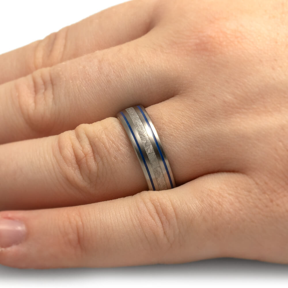 Meteorite Wedding Band for Men