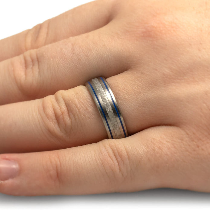 Meteorite Wedding Band for Men