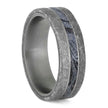 Men's Wedding Band with Meteorite and Cobaltium Mokume-4203 - Jewelry by Johan