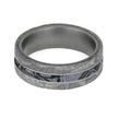 Men's Wedding Band with Meteorite and Cobaltium Mokume-4203 - Jewelry by Johan