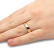 Yellow Gold Wedding Band with Oak Wood Sleeve-4214 - Jewelry by Johan