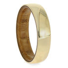 Yellow Gold Wedding Band with Oak Wood Sleeve-4214 - Jewelry by Johan