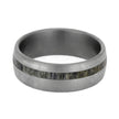 Deer Antler Men's Wedding Band In Brushed Titanium-4225 - Jewelry by Johan