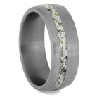 Black Stardust™ Men's Wedding Band in Brushed Titanium-4234 - Jewelry by Johan