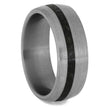 Genuine Dinosaur Bone Men's Wedding Band In Titanium-4236 - Jewelry by Johan