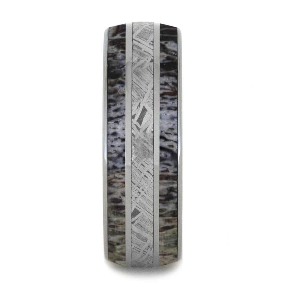 Antler and Meteorite Men's Wedding Band-4240 - Jewelry by Johan