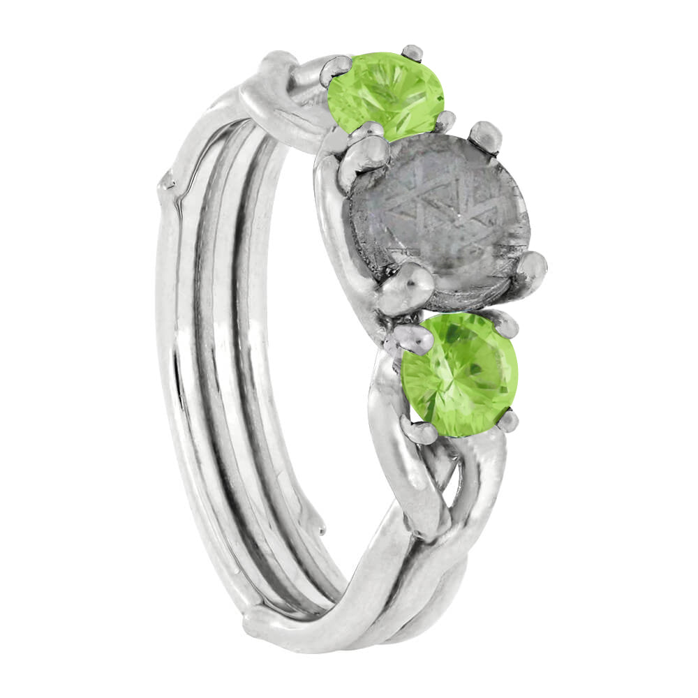 Peridot engagement cheapest ring multi-stone family cluster ring Moissanite ring Auguest's birthstone sterling silver ring personalized handmade ring