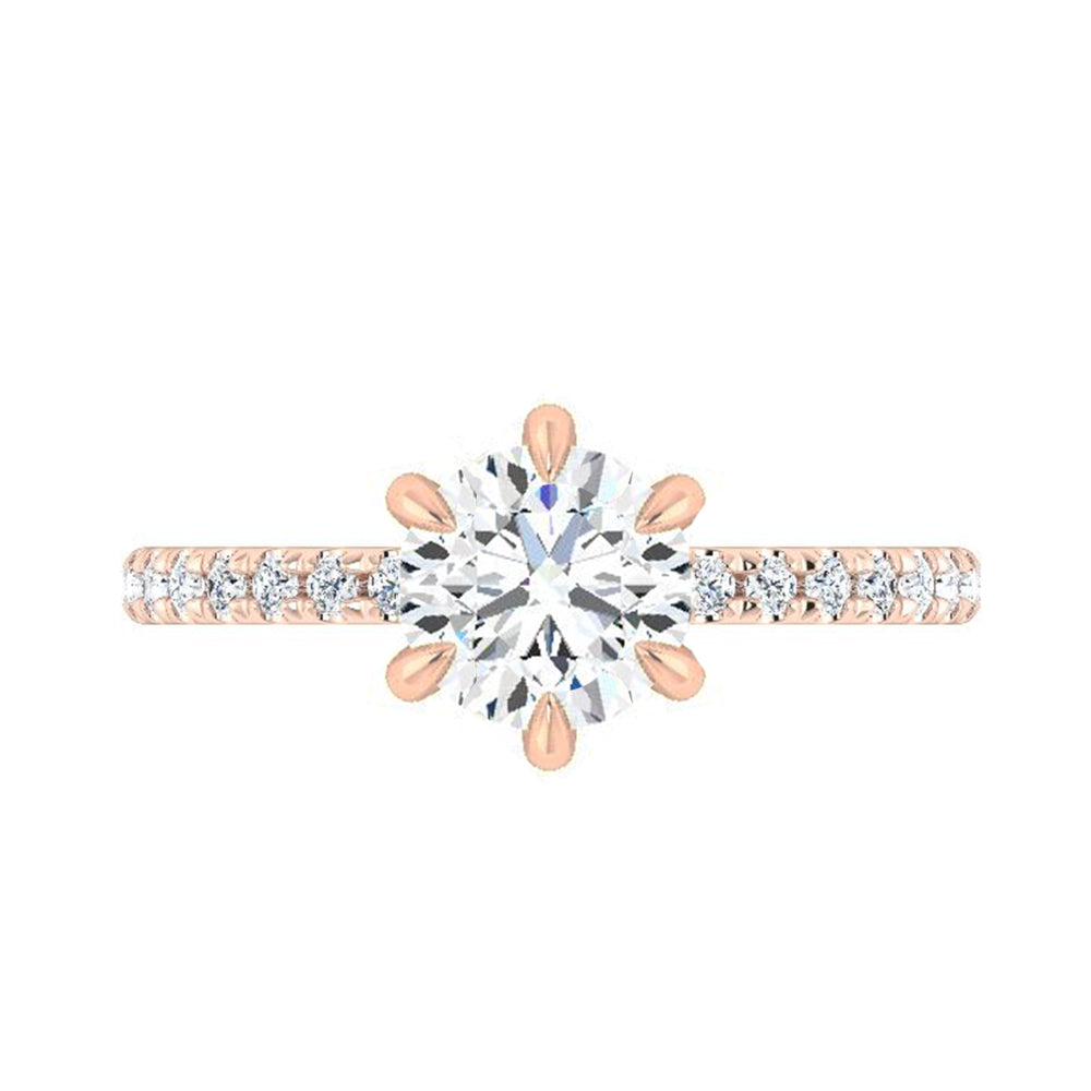 6 Prong Moissanite Engagement Ring | Jewelry by Johan - Jewelry by Johan
