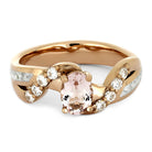 Morganite Engagement Ring in Rose Gold with Stardust™-4279 - Jewelry by Johan