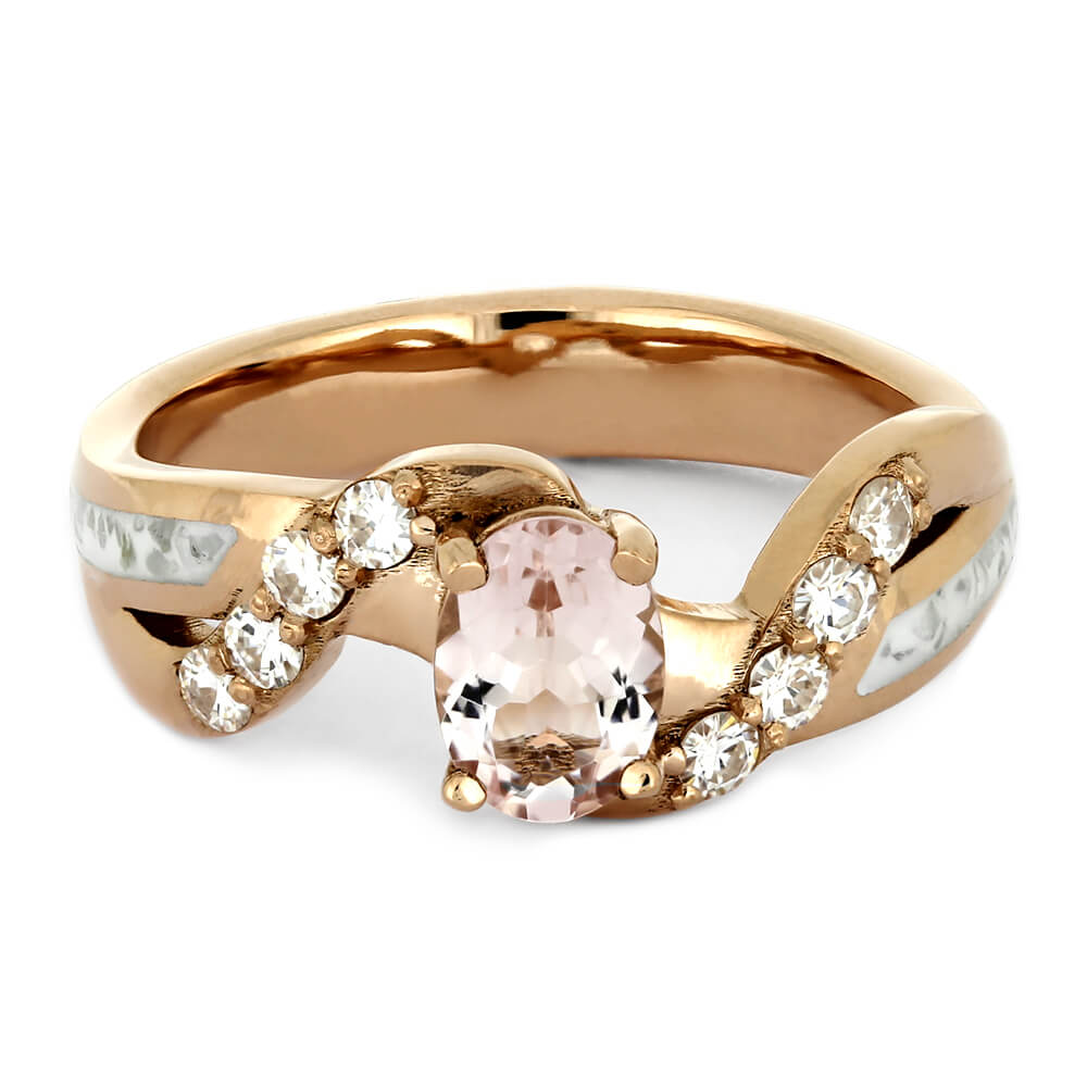 Morganite Engagement Ring in Rose Gold with Stardust™-4279 - Jewelry by Johan