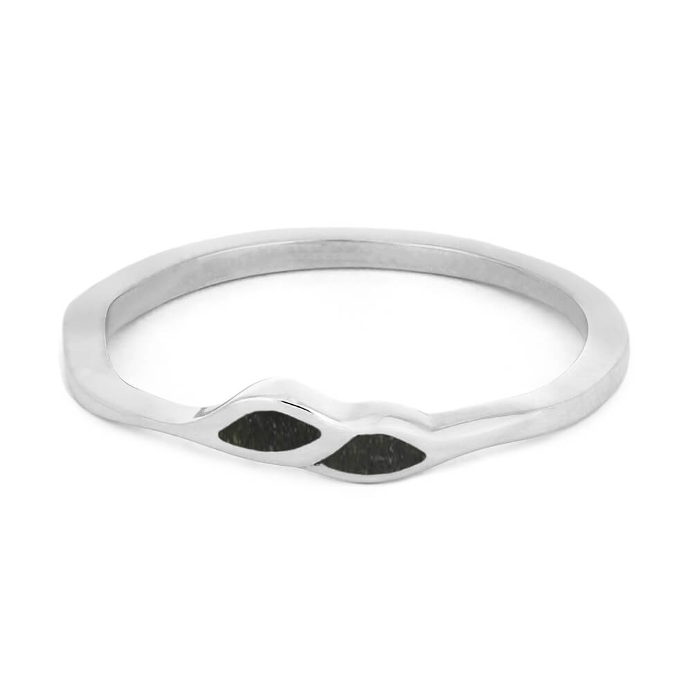 Dinosaur Bone Shadow Band with Leaf Pattern Design-4285 - Jewelry by Johan