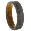 Whiskey Barrel Wedding Band with Sandblasted Titanium-4299 - Jewelry by Johan