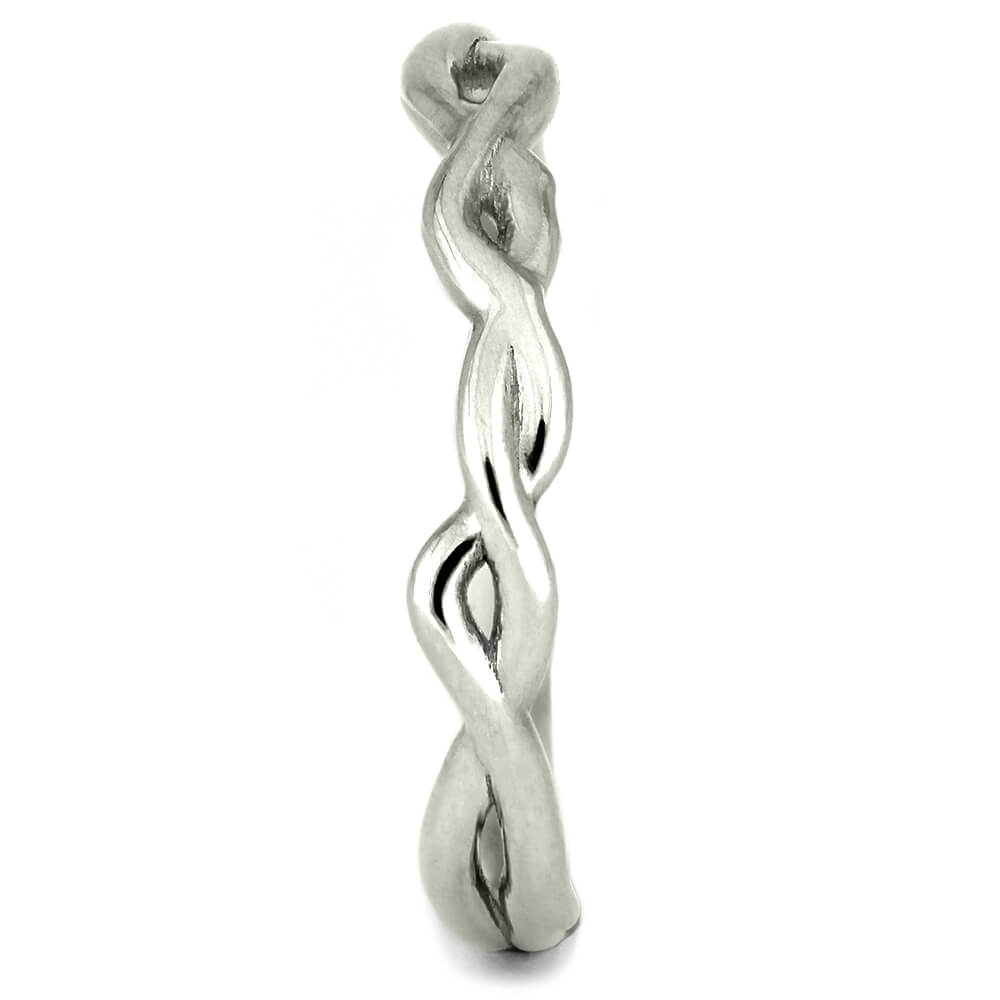 Sterling Silver Shadow Band with Branch Design-4323SV - Jewelry by Johan