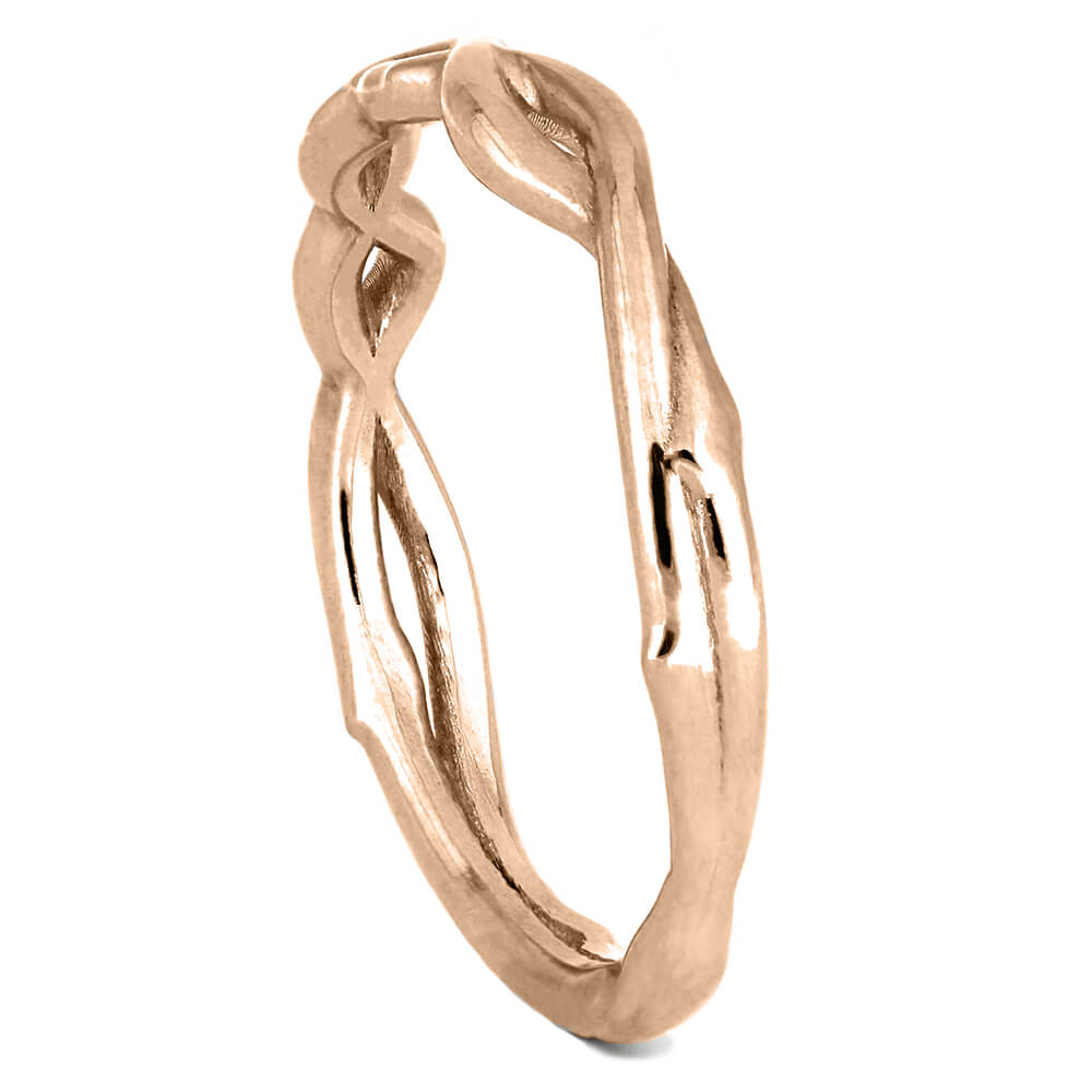 Rose Gold Shadow Band with Vine Design-4323RG - Jewelry by Johan