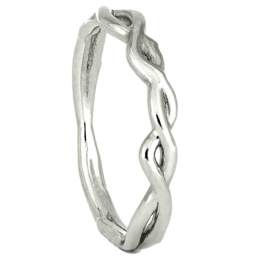Sterling Silver Shadow Band with Branch Design-4323SV - Jewelry by Johan