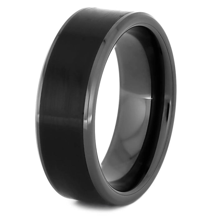 Vinyl Record Ring in Black Ceramic-4329 - Jewelry by Johan