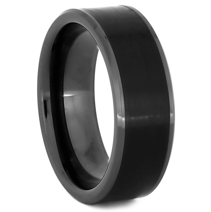 Vinyl Record Ring in Black Ceramic-4329 - Jewelry by Johan