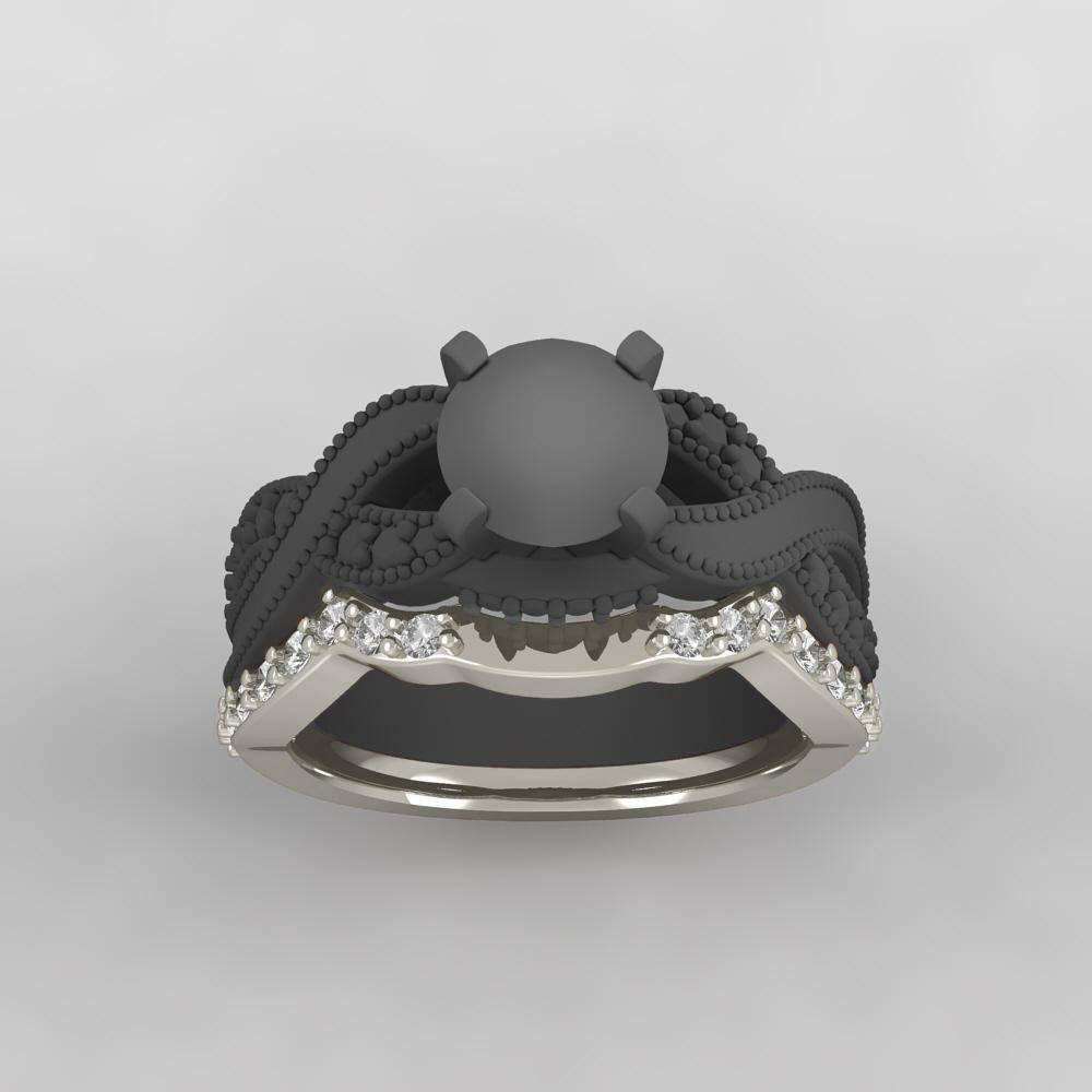 Custom White Gold Diamond Wedding Band-4340WG - Jewelry by Johan