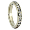 Diamond Half Eternity Wedding Band with Whiskey Barrel Wood-4350 - Jewelry by Johan