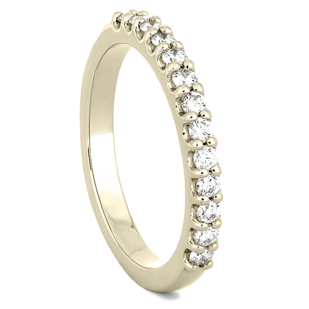 Diamond Half Eternity Women's Wedding Band in White Gold-4361WG - Jewelry by Johan