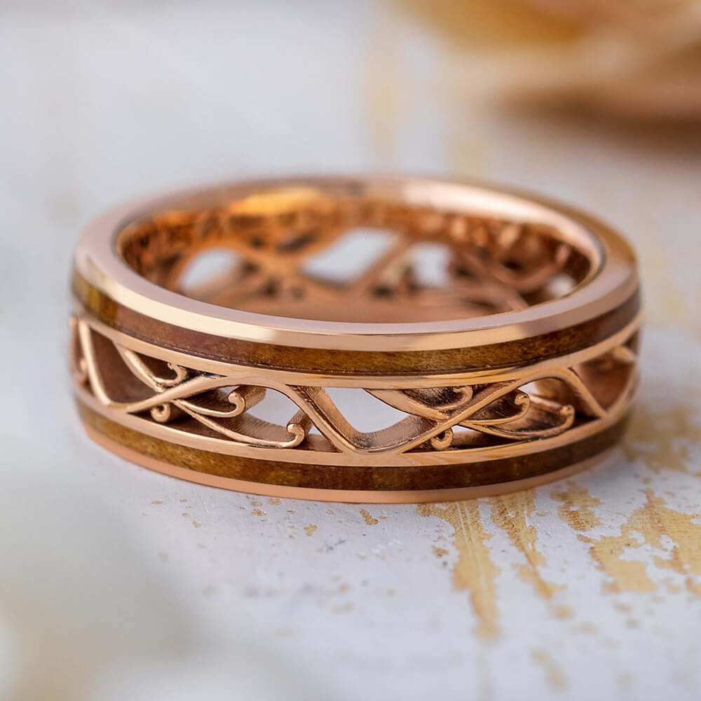 Amazon.com: 2Pcs Wooden Finger Rings Couple Ring Wedding Engagement  Proposal Ring for Women and Men Style 2: Clothing, Shoes & Jewelry