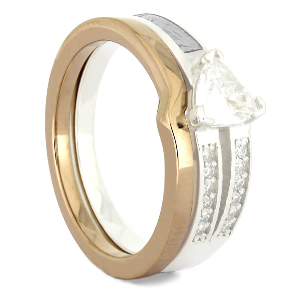 Minimalist Rose Gold Shadow Band, Customized to Match Engagement Ring-4053 - Jewelry by Johan