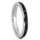 His And Hers Black Stardust™ Wedding Band Set in Titanium