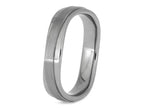 Wavy Titanium Ring, Brushed And Polished Custom Wedding Band, Curvy Handmade Jewelry-2513 - Jewelry by Johan