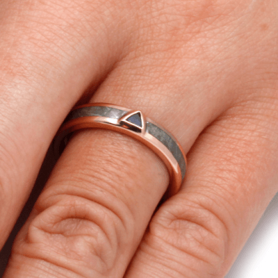 Tanzanite Engagement Ring In Rose Gold-2224 - Jewelry by Johan