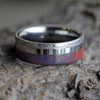 Tungsten Mokume Wedding Band with Meteorite-3407 - Jewelry by Johan