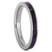 Thin Purple Box Elder Burl Wood Wedding Band-4427 - Jewelry by Johan