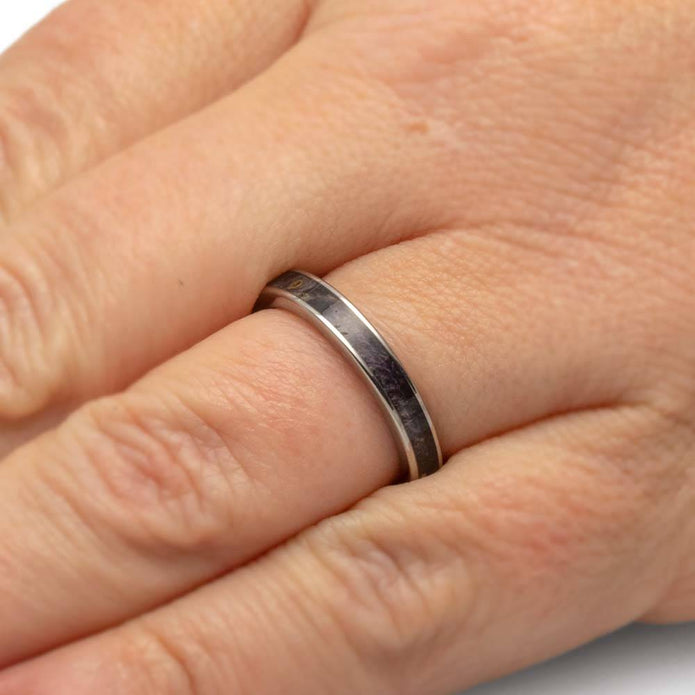 Purple Box Elder Wedding Band