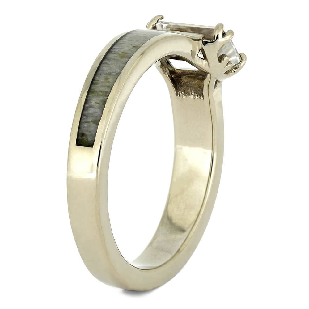 Antler Engagement Ring with Emerald Cut Moissanite-4439 - Jewelry by Johan