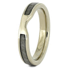 Solid Gold and Antler Wedding Band