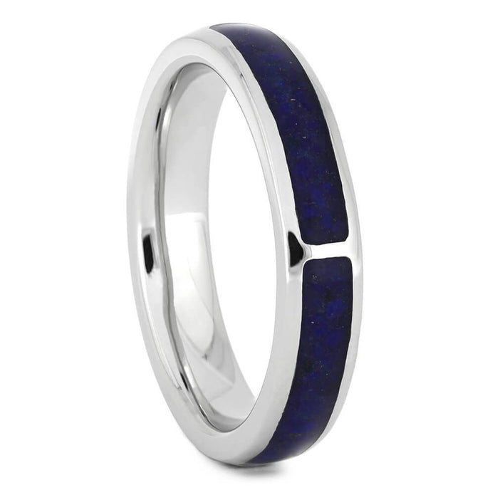 Lapis Lazuli Wedding Band in Platinum-4444 - Jewelry by Johan