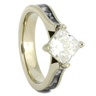 Mother of Pearl Engagement Ring with Solitaire Moissanite-4446 - Jewelry by Johan
