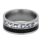 Mother of Pearl Ring for Men with Ebony Wood-4463 - Jewelry by Johan