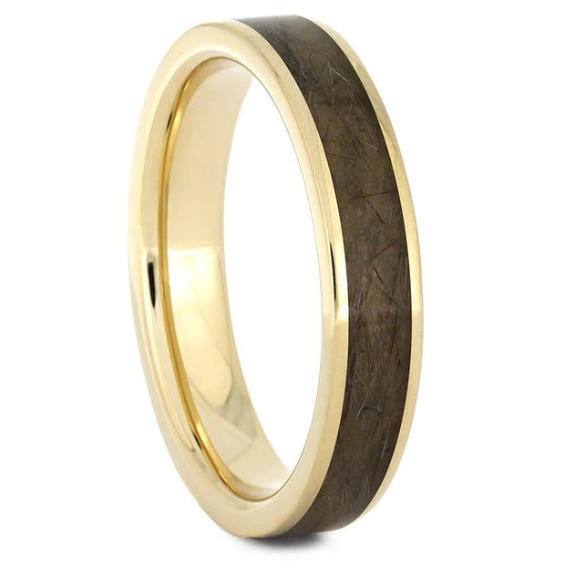 Gold Memorial Ring With Pet Fur-4468 - Jewelry by Johan
