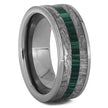 Tungsten Ring with Malachite & Meteorite-4473 - Jewelry by Johan