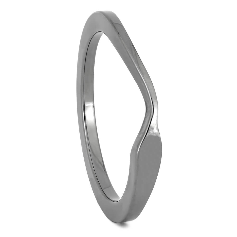 Titanium Shadow Band to Match Engagement Ring-4475 - Jewelry by Johan