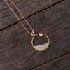 Meteorite Moonscape Necklace with Moissanite-4492-M - Jewelry by Johan